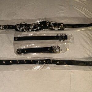 Black Leather Accessory Set